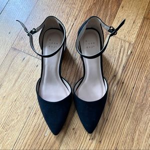 Pointed Toe Block Heel Pumps